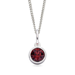 Hopeinen syntymäkivi riipus tammikuu | Taika-korut