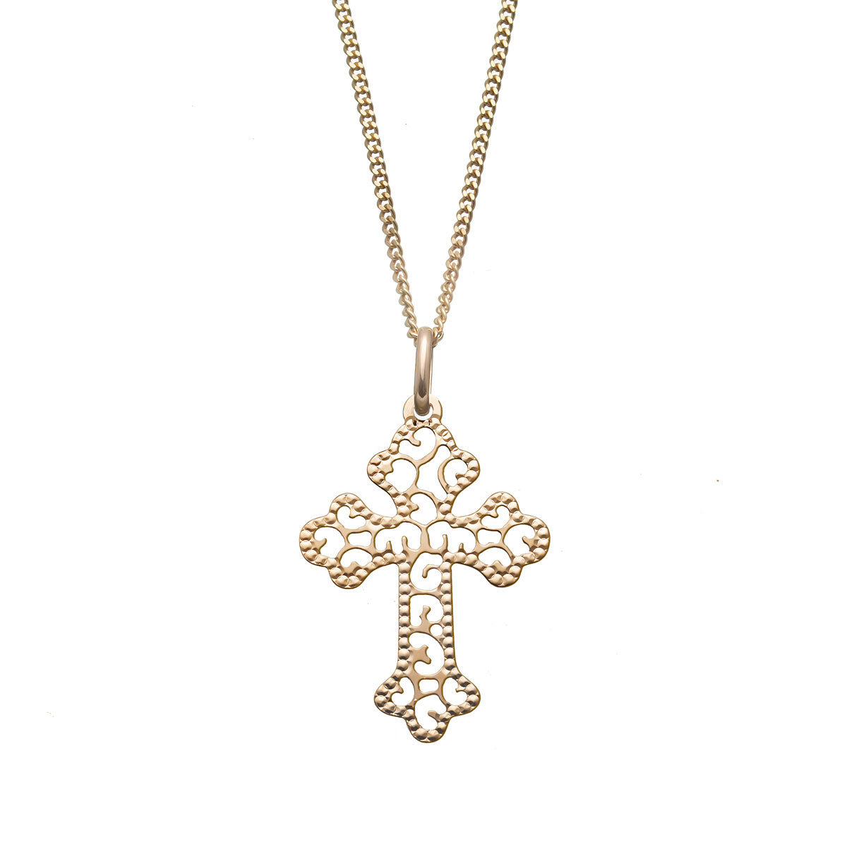 Golden Orthodox Cross Necklace