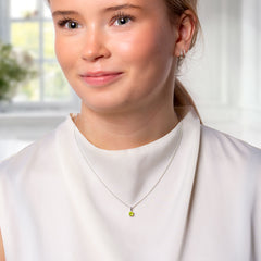 Elokuun syntymäkivi kaulakoru vihreä peridootti | Taika-korut