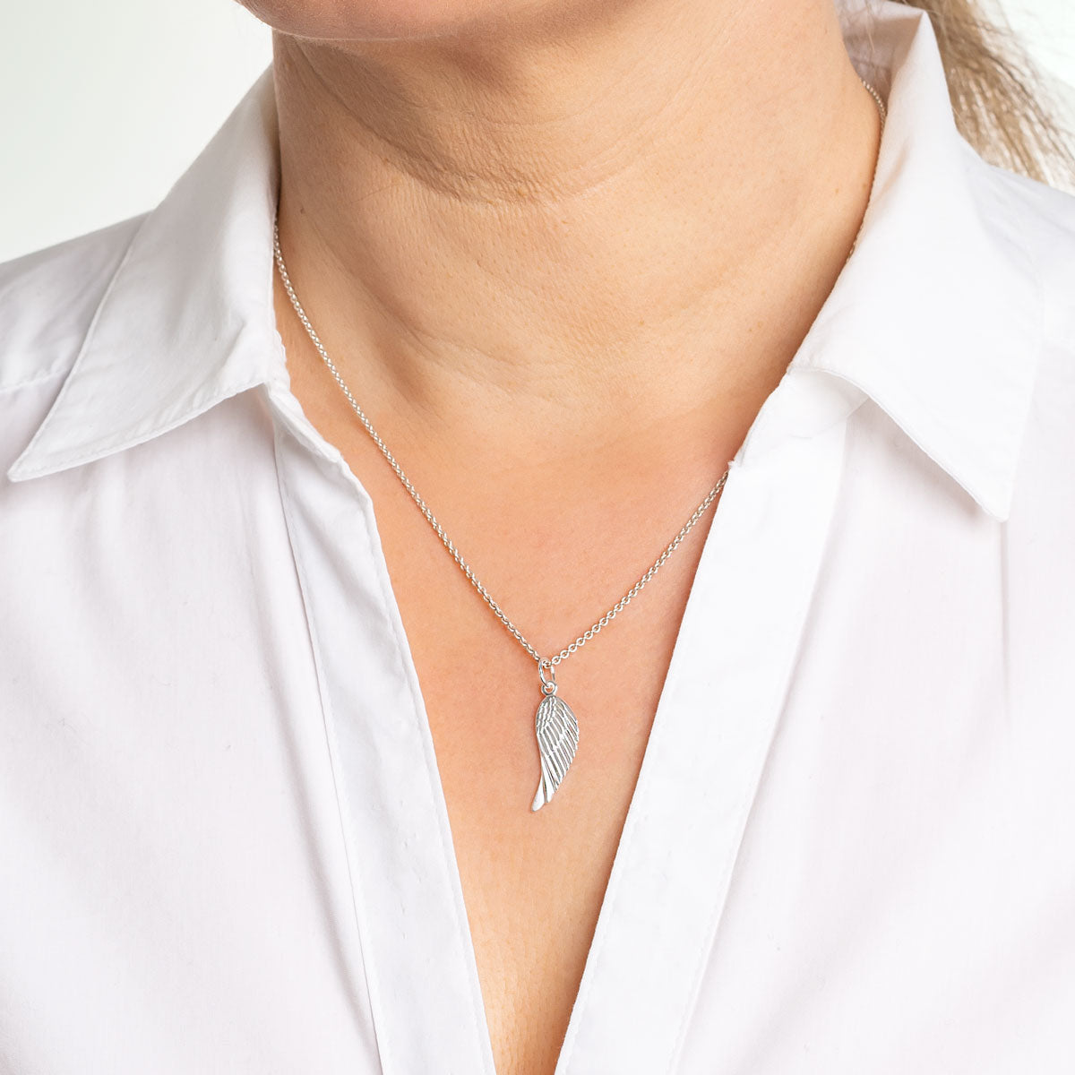 Silver Angel Wing Necklace