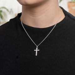 Malli ja hopeinen rippiristi kaulakoru | Taika-korut