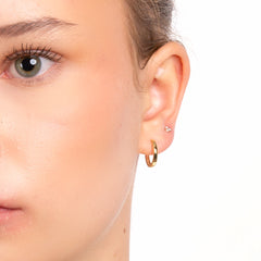 Malli ja kultaiset korvarenkaat 13 mm