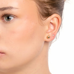 Mallii ja kultaiset pallokorvakorut 6 mm