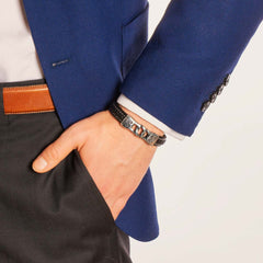 Miesten musta samhain solki nahkarannekoru