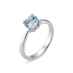 Sininen topaasi hopeasormus aidolla kivellä | Taika-korut