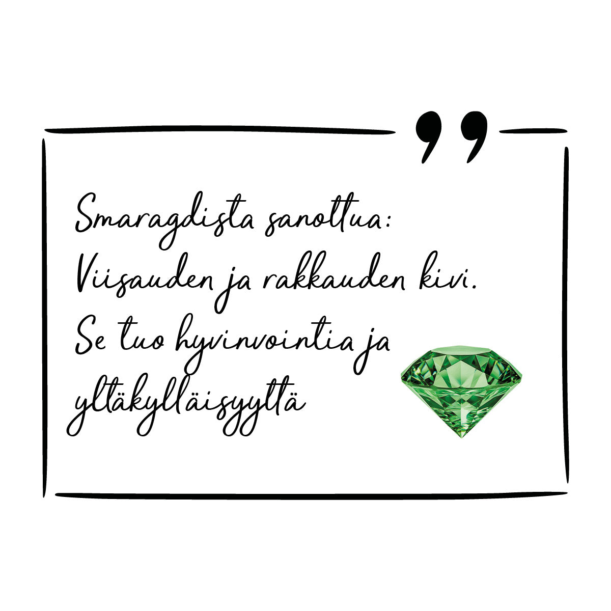 Pieni kultainen smaragdi kaulakoru