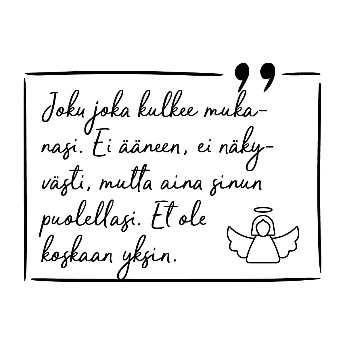 Hopeinen Suojelusenkeli kaulakoru