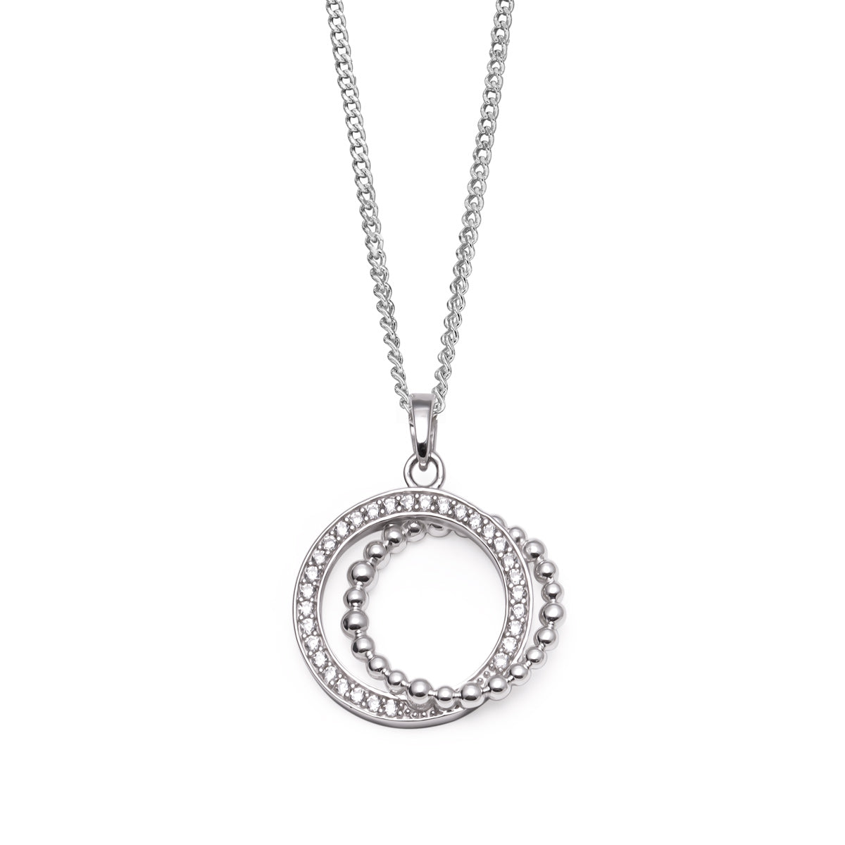 Made for Each Other Silver Necklace