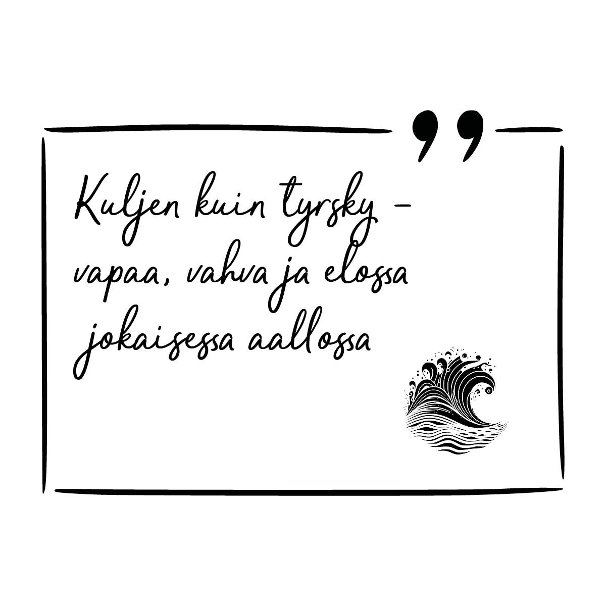 Hopeinen Tyrsky kaulakoru