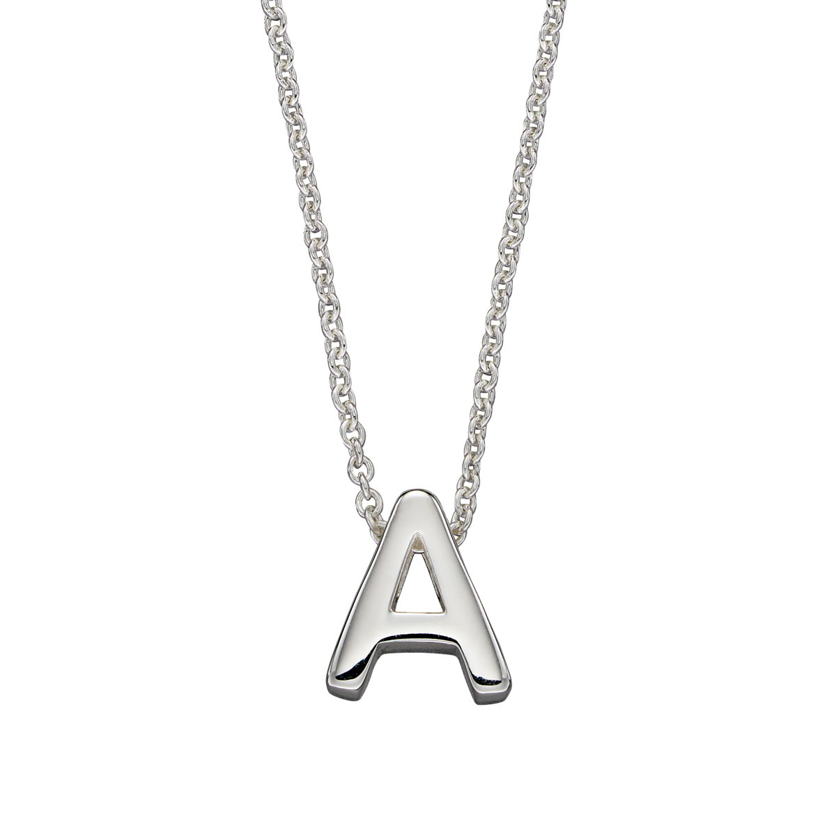 Silver Initial Necklace A-Y