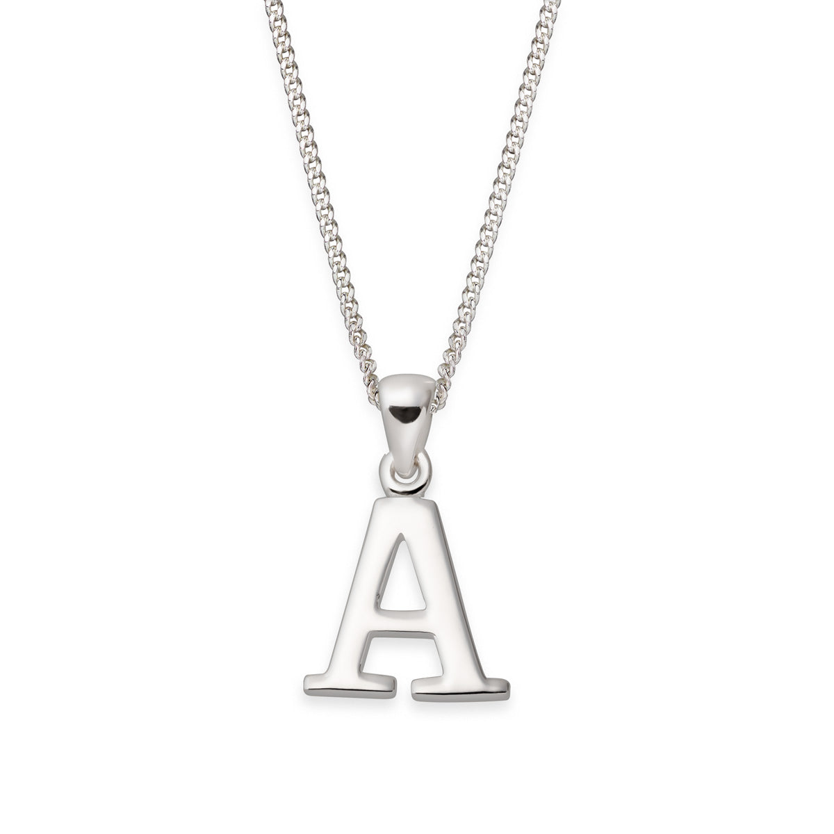Silver Initial Pendant A-Y Serif