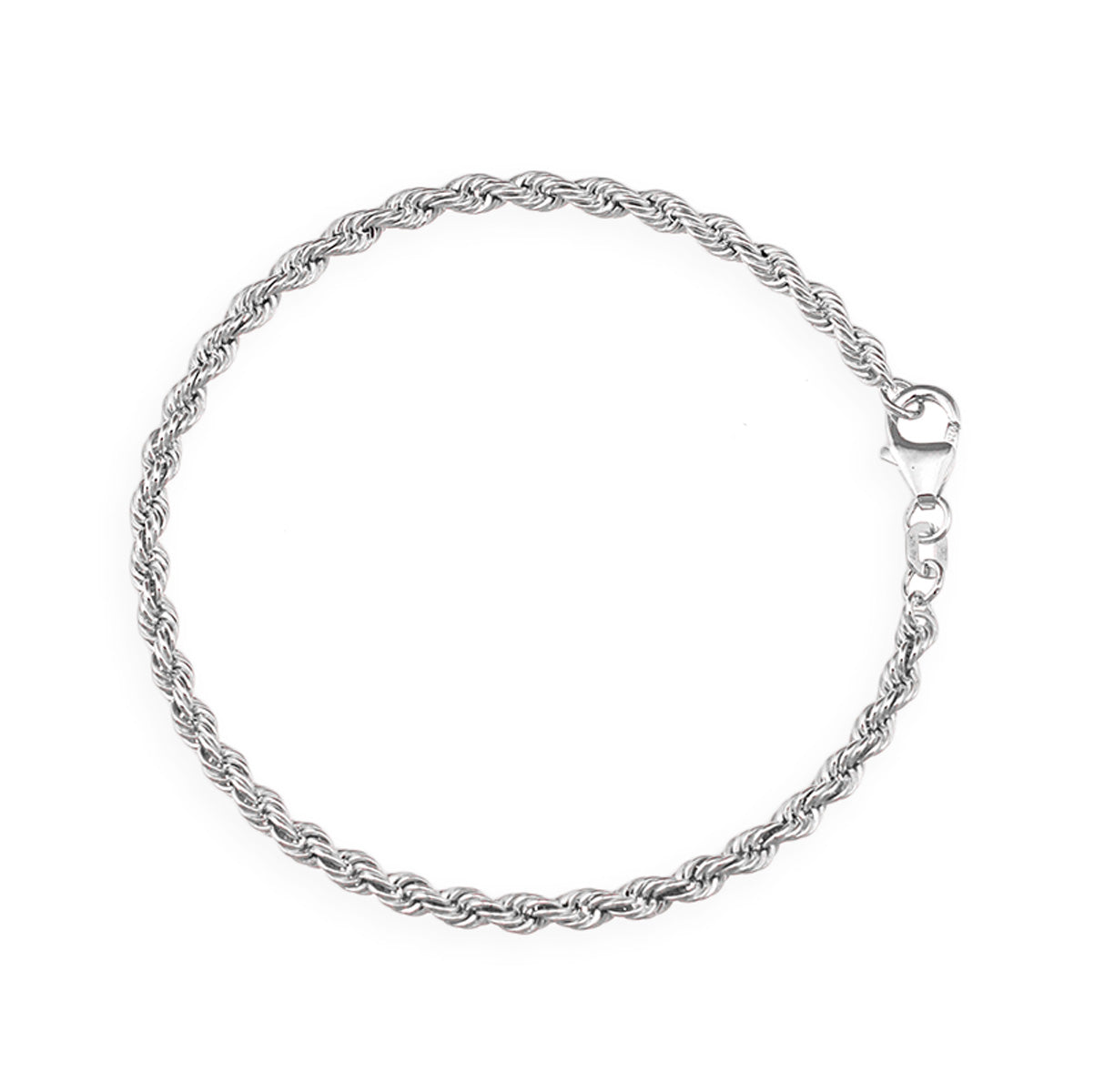 Hopeinen Cordell ranneketju 3 mm | Taika-korut