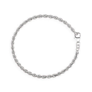 Hopeinen Cordell ranneketju 3 mm | Taika-korut