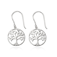 Hopeiset Elämänpuu korvakorut | Taika-korut