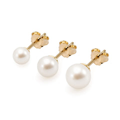 Kultaiset helmikorvakorut 5-7 mm