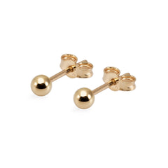 Kultaiset pallokorvakorut 3 mm