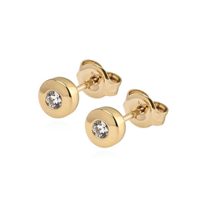 Kultaiset solitaire korvanapit | Taika-korut