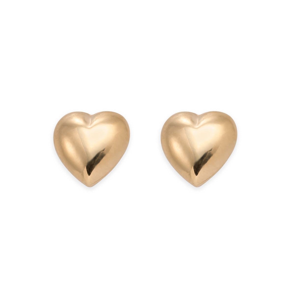 Kultaiset sydän korvakorut 7 mm | Taika-korut