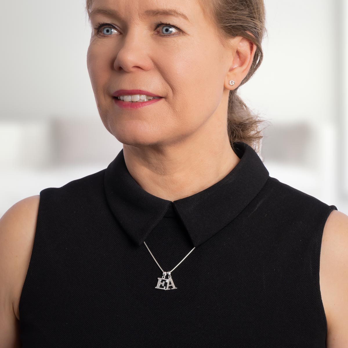 Silver Initial Pendant A-Y Serif