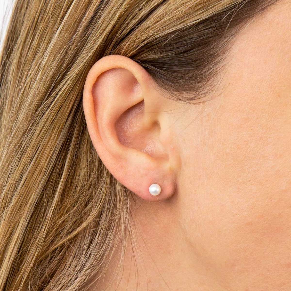 Malli ja kultaiset helmikorvakorut 5mm | Taika-korut