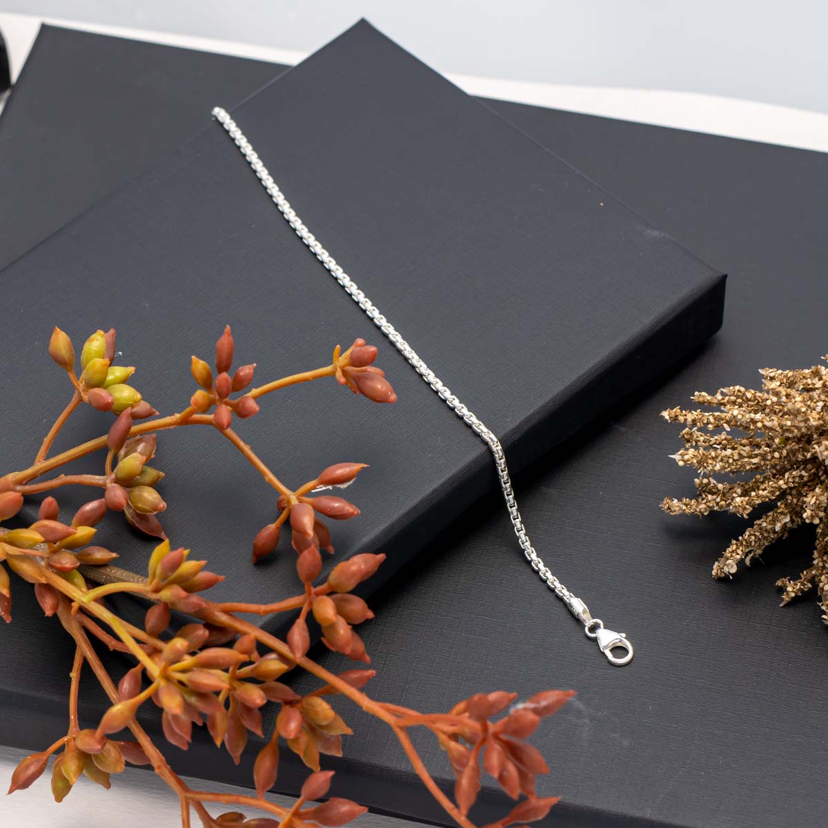 Hopeinen venetsia ranneketju 2 mm | Taika-korut
