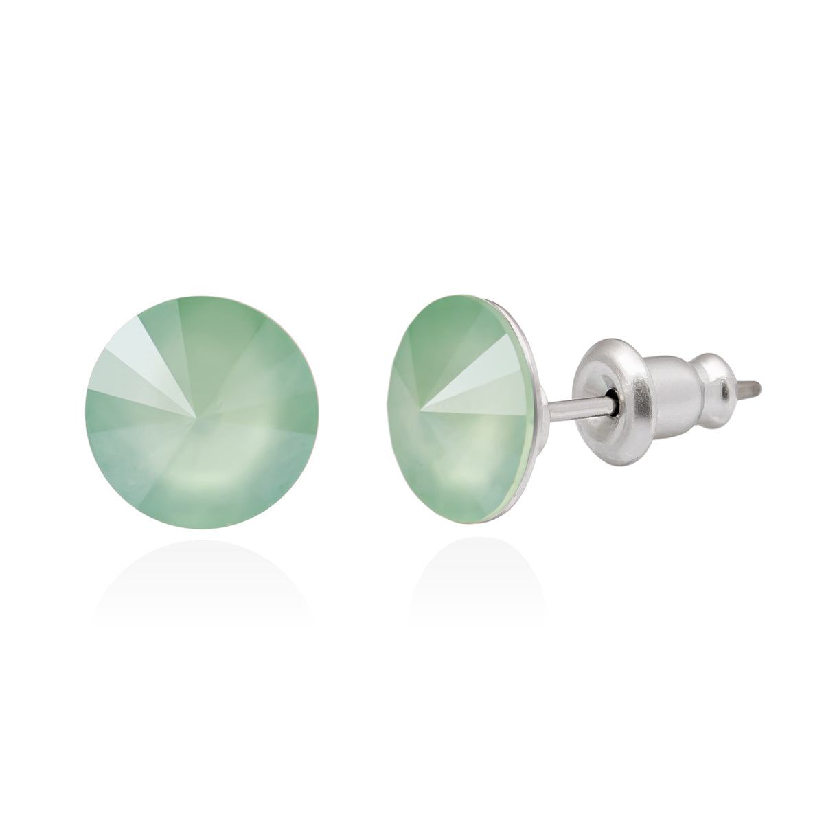Swarovski korvakorut 8mm mintunvihreä puuterii nainen