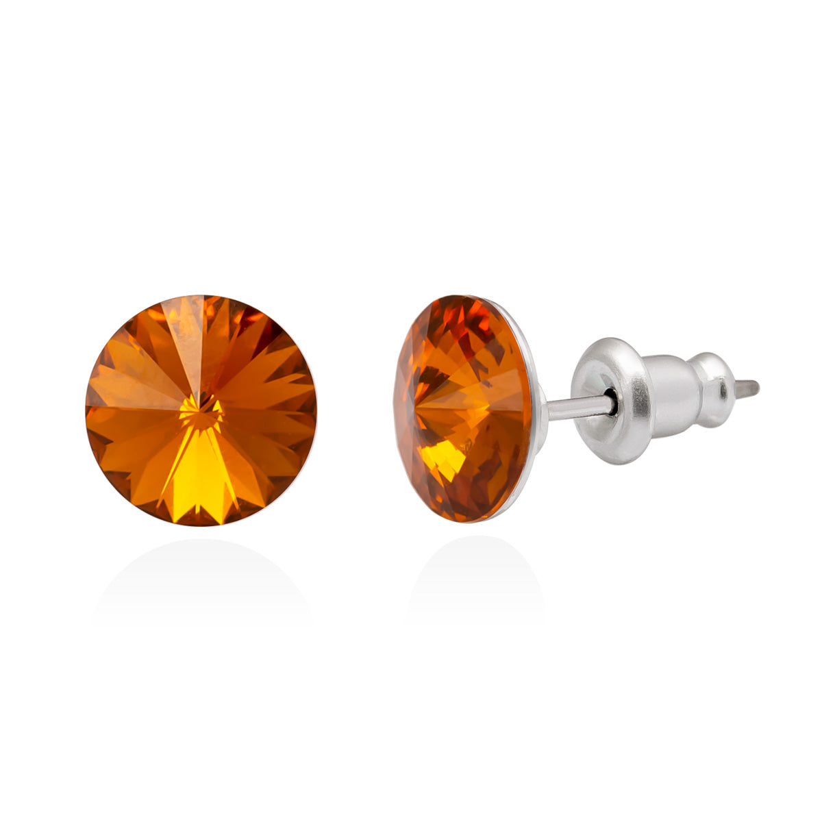 Swarovski korvakorut 8mm oranssi topaasi nainen