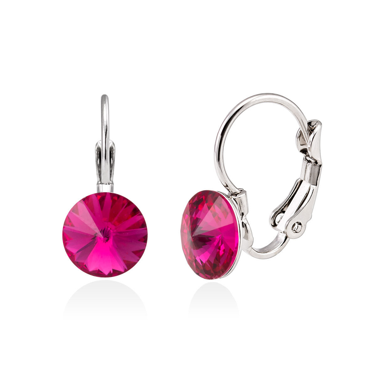 Swarovski korvakorut roikkuva 8 mm fuksia